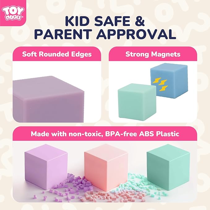 TOY Life 104 Pcs Magnetic Blocks for Kids Ages 3-5, Magnet Building Blocks for Toddlers, Magnetic Blocks for Kids Ages 4-8 Girls & Boys, Educational Learning Building Toys for Age 3 4 5 6 7 8-12
