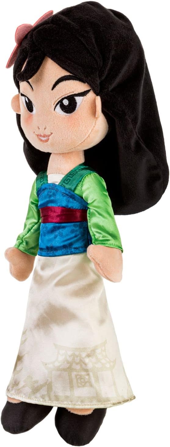 Disney Store Official Princess Plush Doll, Mulan, Medium 14 Inches, Soft Plushy with Embroidered Features, Princess Toys for Girls, Disney Dolls, Stuffed Animals for Girls