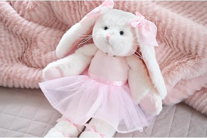 Bearington Collection Lil' Bunny Ballerina 15 in Stuffed Animals - Plush Toys for Girls