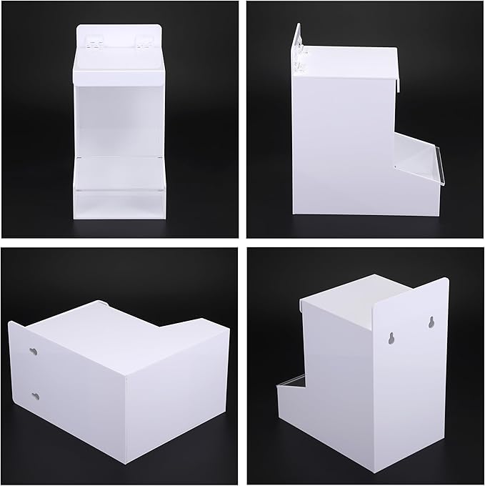 Sumnacon Acrylic Dispenser-Countertop Storge Container for Candy Shoe Covers Golves Hairnets Earplugs,White Laundry Pod Dispenser with Lids,Wall Storage Dispensers for Laundry Room Pantry Office Store