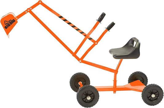 and Roll Special Edition Sandbox Sand Digger Excavator Crane with 360 Degree Rotation Base for Children 3 Years Old and Up, Orange