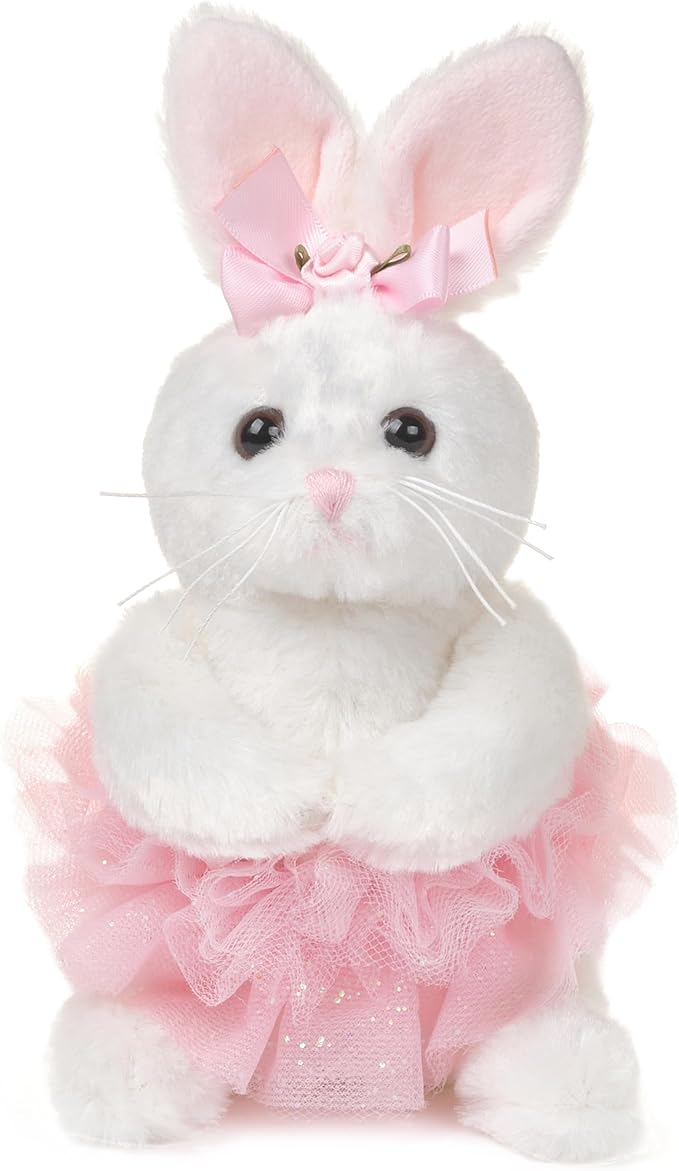 Bearington Lil' Twirls Bunny Ballerina 6 in Stuffed Animals - Plush Toys for Girls - Bunny Stuffed Animal - First Doll for Baby Girl