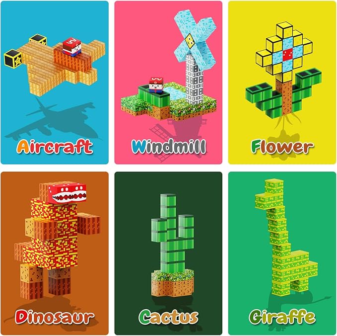 100PCS Magnetic Blocks - Building Cube Game Toys for Kids Ages 3-5 4-8 8-12, STEM Sensory Toys for Boys & Girls 3+, Stacking Toy Gifts for Toddlers Christmas Birthday, Educational Construction Toys