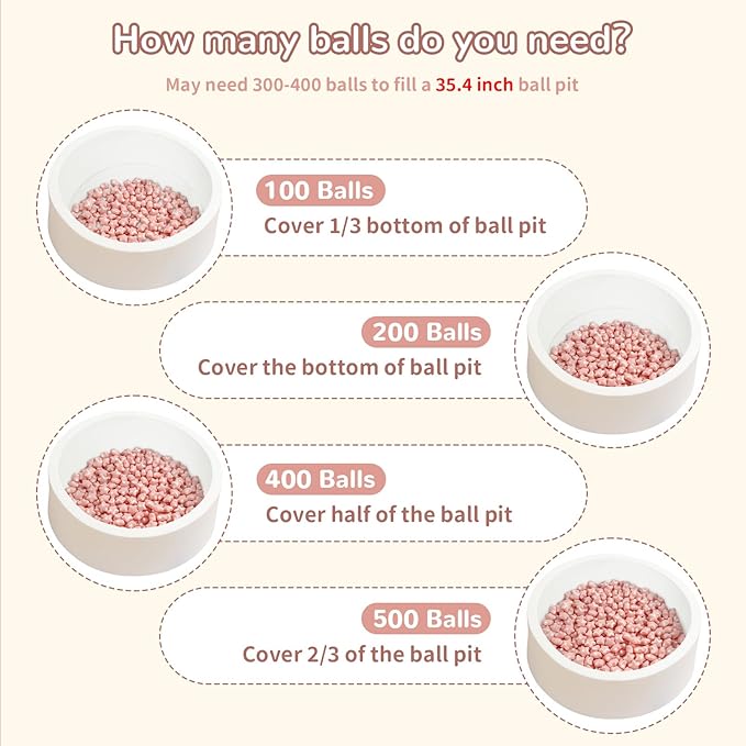 Star ball pit balls 100 Phthalate Free BPA Free Crush Proof 2.16 Inches Star Shape for Pastel Plastic Balls for Ball Pit Ideal Gift for Toddlers Babies Kids Pool Water Toys Play Tent, Pearl Pink