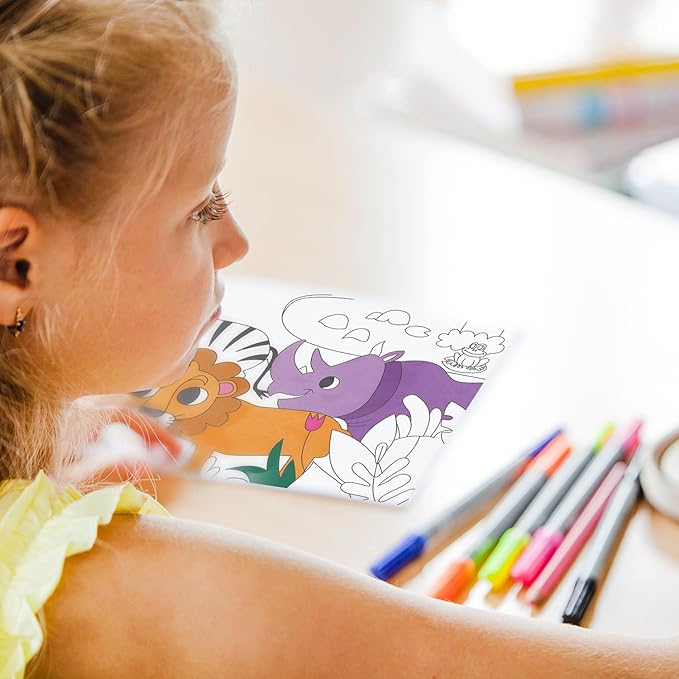 TAOZI&LIZHI Floor Puzzles for Kids, Jungle Animals Jigsaw Puzzle for Kids Ages 3-5, 4-8, Christmas Toddler Puzzles with Hand-held Gift Box, Preschool Learning & Education Toys(46 pcs, 2 x 3 feet)