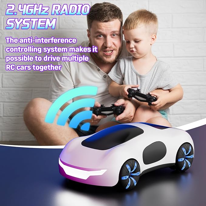 Gesture Sensing Remote Control Car, Drift RC Stunt Car with Light Spray & Sound, 2.4GHz Hobby RC Cars Toy for Kids, 360° Rotate, Birthday Gifts for Boys Girls 4-12 Racing Gifts