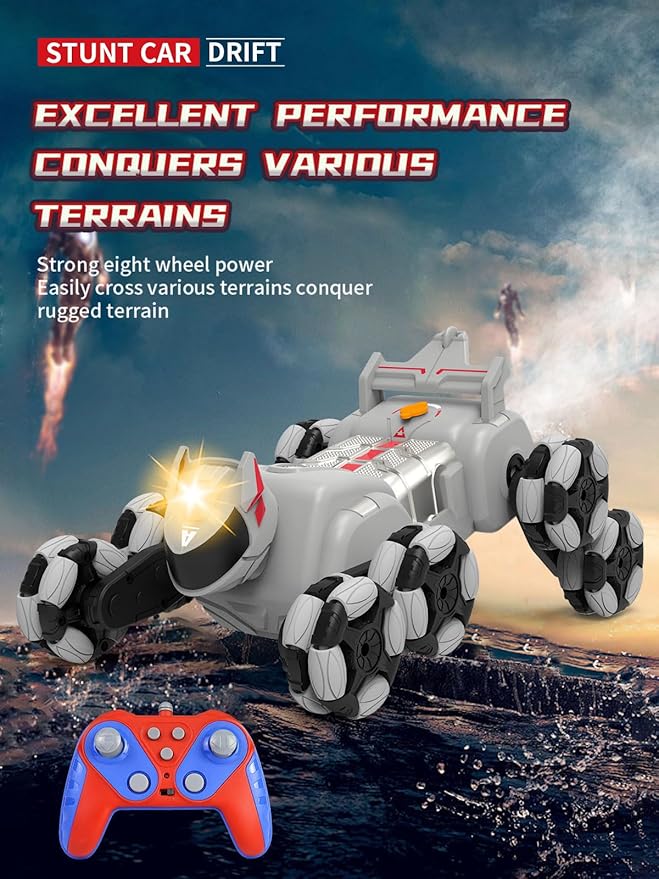 ATHLERIA 8WD Gesture Sensing Rc Stunt Car Toys for Boy Age 8-13,Hand Remote Control Cars,Coolest Christmas Birthday Present Ideas for Boys Girls Kids Teens Age 8 9 10 11 12 13+ Year,Racing Drift Car