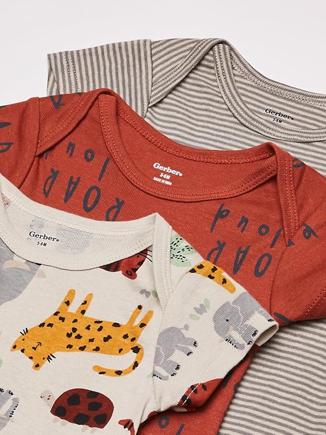 Gerber baby-boys 5-pack Short Sleeve Variety Onesies Bodysuits