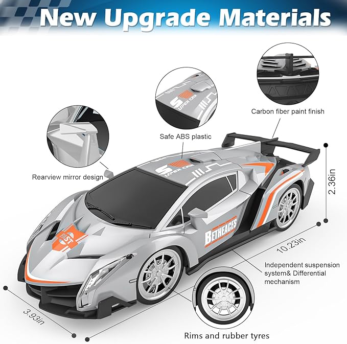 Growsland Remote Control Car RC Cars Xmas Gifts Toys for Kids 1/18 Electric Sport Racing Hobby Rc Crawler Toy Car Model Vehicle for Boys Girls Included Rechargable Batteries