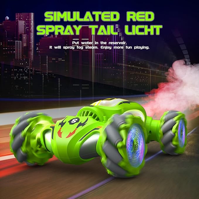 RC Stunt Cars Remote Control Car Double-Sided Driving 360-degree Flips Rotating Toy All Terrain Off-Road car,4WD Gesture Sensing Stunt Car for Boys 6-12 Year Old for Kids