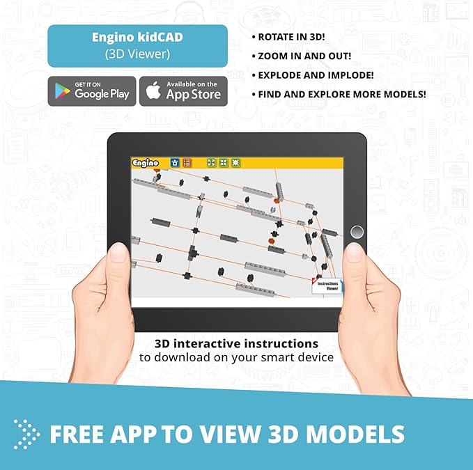 Engino- STEM Toys, Buildings & Bridges, Construction Toys for Kids 9+, Educational Toys, Gifts for Boys & Girls (9 Model Options), STEM Kit for Learning