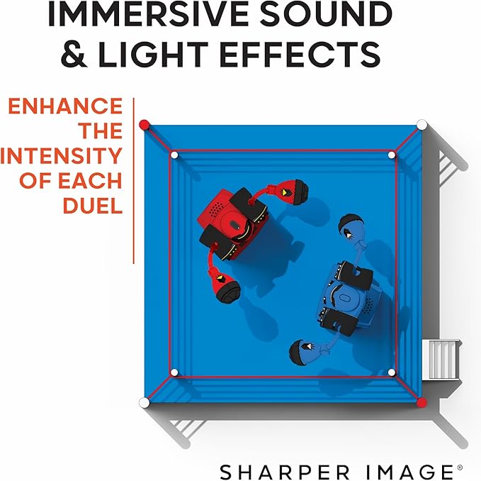 Sharper Image Robot Combat Set [2023 Amazon Exclusive] 2-Player Remote Control RC Battle Robots, LED Lights & Sound Effects, Wireless Infrared Technology, Fun Electronic Fighting Kids & Family Game