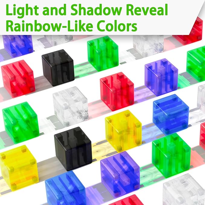 32PCS Magnetic Building Blocks - Transparent Magnetic Cubes, STEM Magnet Toddler Boys Toys for kids age 3-5 ,Travel Sensory Autism Preschool Montessori Toys for 3+ Year Old, Birthday Girls Gifts