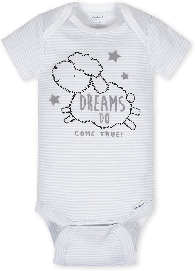 Gerber Baby Girls' 5-Pack Short Sleeve Variety Onesies Bodysuits