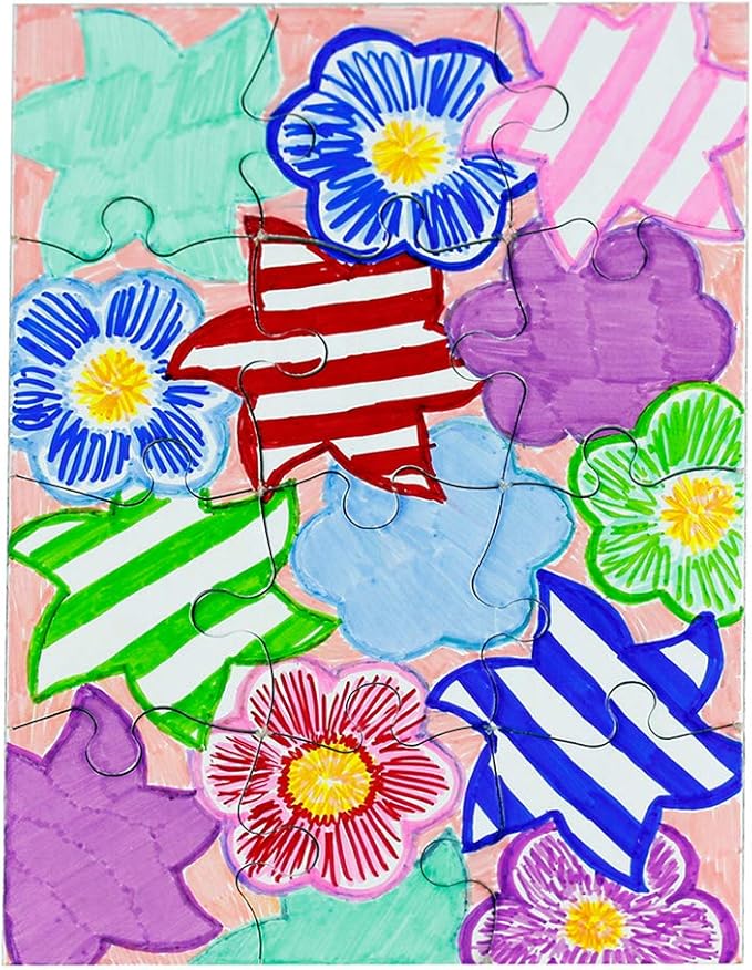 24 Blank Jigsaw Puzzles – 5.5 x 8 Inch, 12 Pieces Each – Hygloss DYI party invites, Perfect for Decorating, Kids' Activities, Arts & Crafts or Party Favors - Puzzle Pieces to Draw On for Crafts
