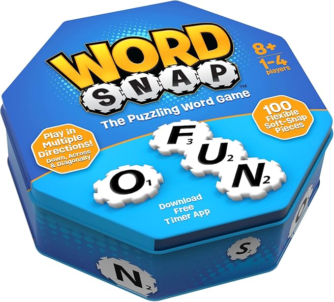 Game, Word Puzzle for Adults, Family, and Kids, Fun Game for Ages 8+, Travel Size, 1-4 Players