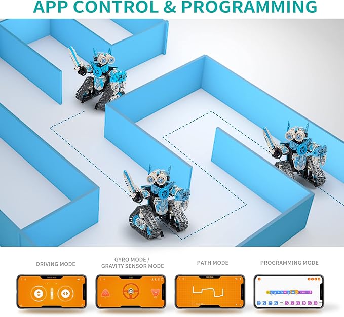 5 in 1 RC Robot Toy Building Sets, 398PCS APP & Remote Control Blocks DIY Erector Sets Science Kits for Kids Age 8-12, STEM Toys for Ages 8-13 Gifts for Boys Girls Age 6 7 9 10 11 14+ Year Old