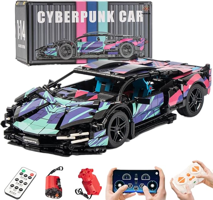 Remote Control Car Building Kit - 1:14 Remote Control Car for Boys 8-12 & Adults, Building Toys for Boys Age 8-12, Engineering Construction Toy (1280 PCS)