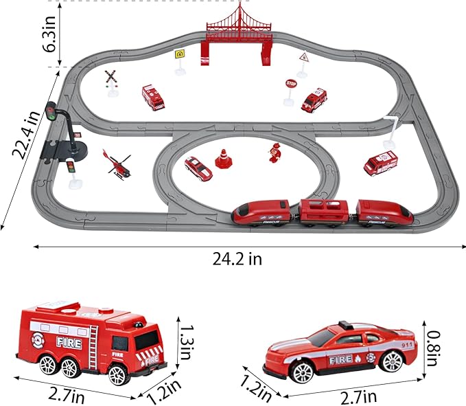 Wdmiya Train Set for Toddlers, 73 Pcs Train Toys for Kids Ages 3-8, Electric Trains Sets with Tracks (Magnetic Connection), Christmas Birthday Gifts for 3 4 5 6 7 Years Old