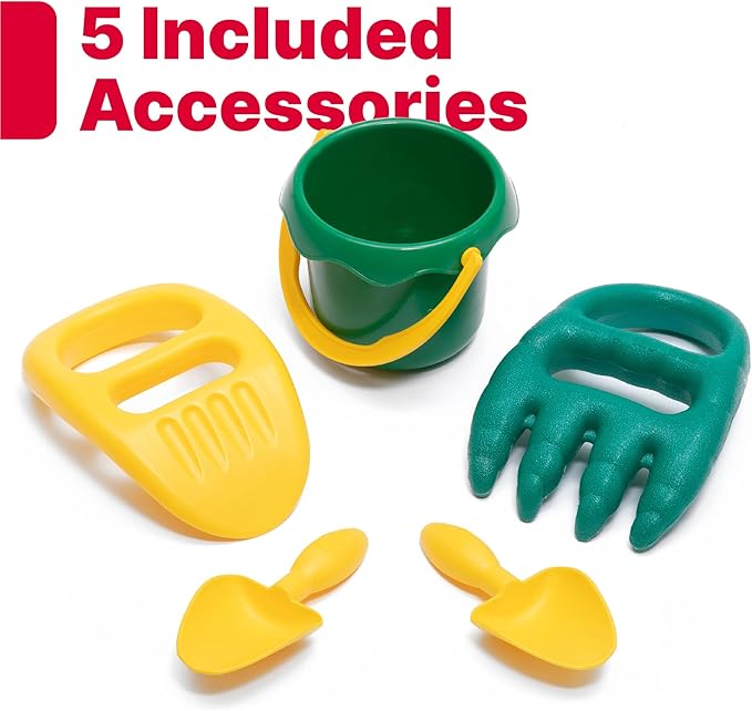 Step2 Naturally Playful Sand Table, Kids Sand Activity Sensory Table, 5 Piece Accessory Kit, Toddler Summer Outdoor Toys, 2+ Years Old