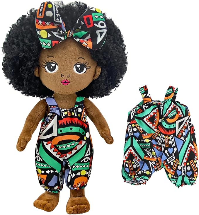 Black Baby Dolls African American Doll Black Dolls 12'', Baby Dolls for 3 Year Old Girls,Soft Doll for Girls Stuffed Plush Doll for Girl