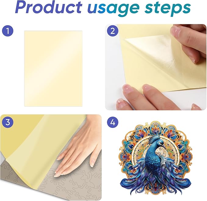 Blue Peacock 200 Pieces Wooden Jigsaw Puzzles for Adults with Unique Irregular Shape Fun Challenging Bird Puzzles for Kids and Couples on Birthday,Children’s Day,Christmas 11.2" x 11.2"