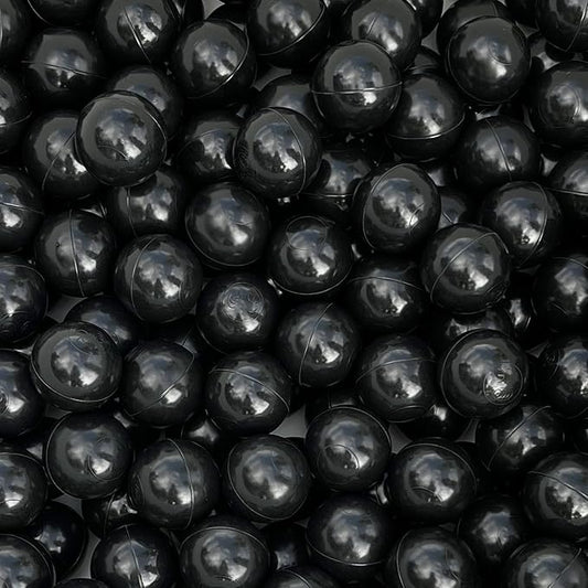 Ball Pit Balls 100 Phthalate Free BPA Free Crush Proof 2.16 Inches Plastic Balls for Ball Pit Ideal Gift for Toddlers Babies Kids Pool Water Toys Play Tent, Black