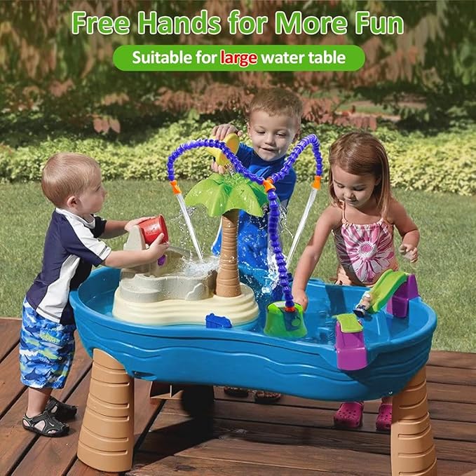 2025 Newly Upgraded Water Table Pump Toys for Kids, Fun Swimming Pool Toys for Kids, 2 Way Pump Water Table for Toddlers 2+, Play Water Table Accessories