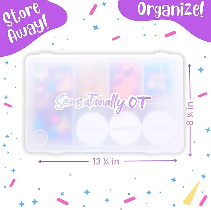 Unicorn Sensory Dough Kit (3 Jars) Non-Toxic Dough with Unicorn Cutters, Charms, Rainbow, Pom Poms, Diamonds, Gems, and Stackable Storage - Perfect for Creative Play and Gift for Kids