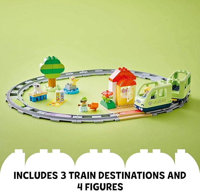 LEGO DUPLO Town Interactive Adventure Train Set - Building Toy for Toddlers, Boys and Girls, Ages 2+ - Learning Train Toy Playset with Lights and Sounds - Gift for Birthdays and Holidays - 10427