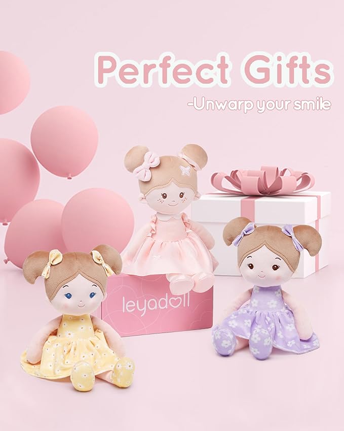 Soft Baby Doll Toys (12''), My First Baby Rag Doll for 1 Year-Old Girl Birthday Gift, Christmas Plush Toys Gift for Toddler Kids Infants -Daisy Girl