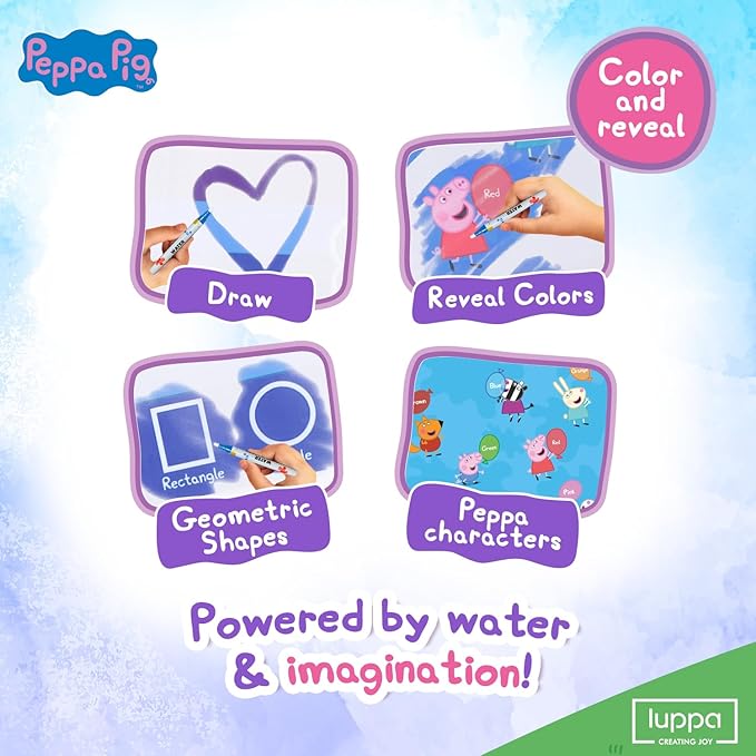 Kids Toys Water Doodle Mat - Peppa Pig Reusable Painting Writing Color Doodle Mat Drawing Board, Toddler Educational Toys for Age 3 and Up Year Old Girls & Boys (50cm x 70cm)