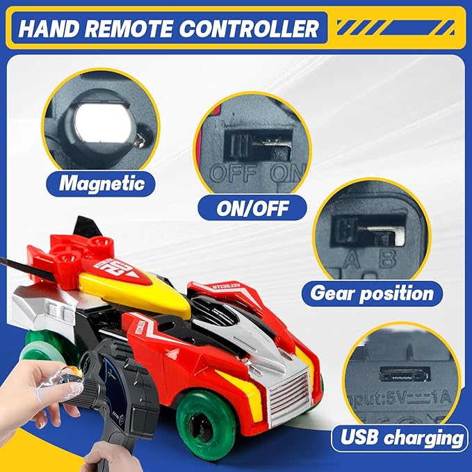 Remote Control Rail car Magnetic DIY Versatile Assembly Slot Cars Children's Competitive Race Track Toys STEM Parent-Child Boys and Girls Gifts (Deluxe Bike Version)