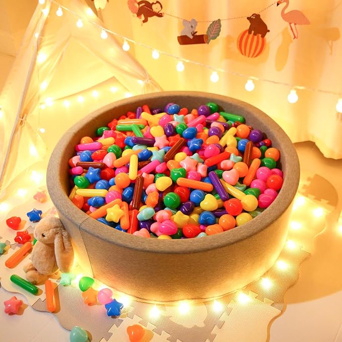 STARBOLO Ball Pit Balls for Toddlers - Colorful 150 Ball Pit Balls Crush Proof Plastic Toy Balls for Toddlers Ball Pits, Ball Pit Play Tent, Baby Pool Water Toys(Rainbow Colors)