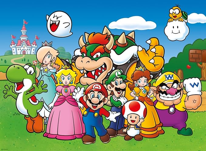 Ravensburger Super Mario - 100 Piece Jigsaw Puzzles for Kids Age 6 Years Up - Extra Large Pieces