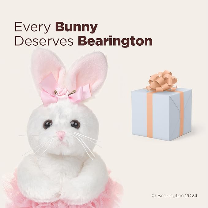 Bearington Lil' Twirls Bunny Ballerina 6 in Stuffed Animals - Plush Toys for Girls - Bunny Stuffed Animal - First Doll for Baby Girl