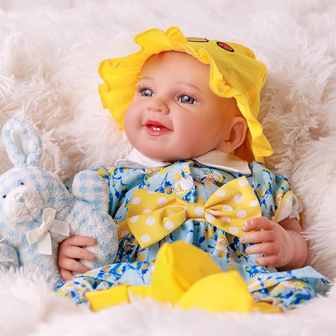 BABESIDE Lifelike Reborn Baby Dolls - Leen 20 Inch Soft Body Realistic-Newborn Smile Baby Boy Doll Poseable Real Life Baby Dolls for Kids Age 3+