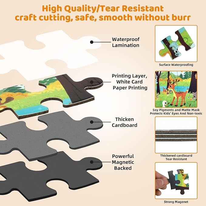 Puzzles for Kids Ages 3-5 120 Pieces Two-Book Travel Puzzles for Kids 4-6 Airplane Car Road Trip Activities Games Toys 3 4 5 6 7 8 Year Old Girls and Boys Gift