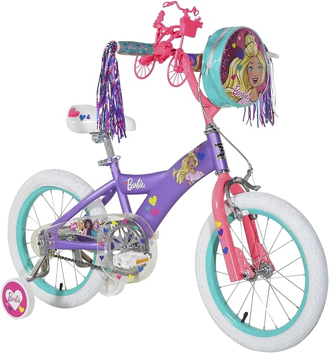 Dynacraft Barbie 16" Children's Bike Fun and Stylish Design, Sturdy and Durable, Perfect for Kids Learning to Ride, Easy to Assemble, Ideal for Young Riders