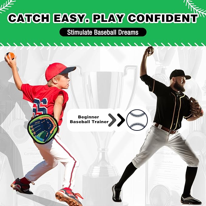 Aywewii Toss and Catch Ball Game Toddler Kids Beginner Baseball Training Glove Beach Pool Toys Outdoor Yard Games for 3 4 5 6 7 Year Old Boys Girls Toys Birthday Gifts Easter Basket Stuffers
