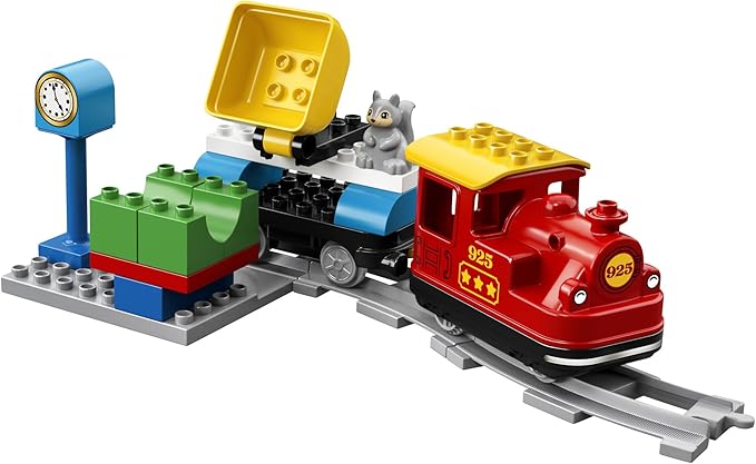 LEGO DUPLO Town Steam Train Set - Battery Powered Remote Control Train Toys for Toddlers - Learning Toy for Boys, Girls, and Kids 2-5 - Gifts for Birthdays & Holidays - 10874