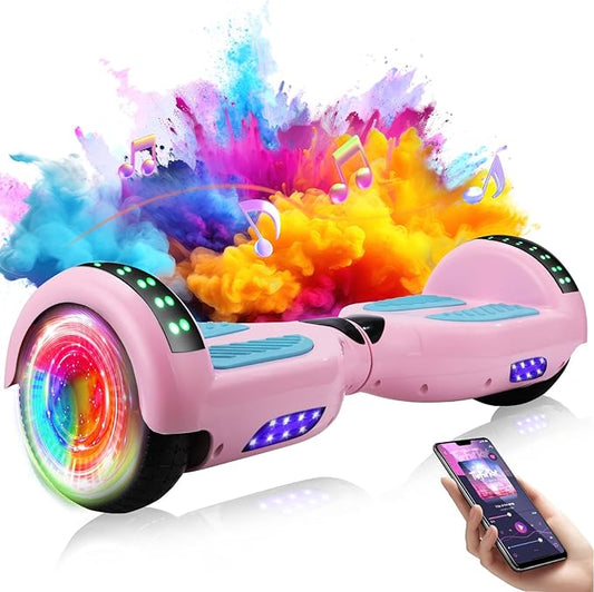 Self Balancing Scooters with Bluetooth & Corlorful LED Lights, Gifts for Kids & Adults & Girls & Boys, for All Ages