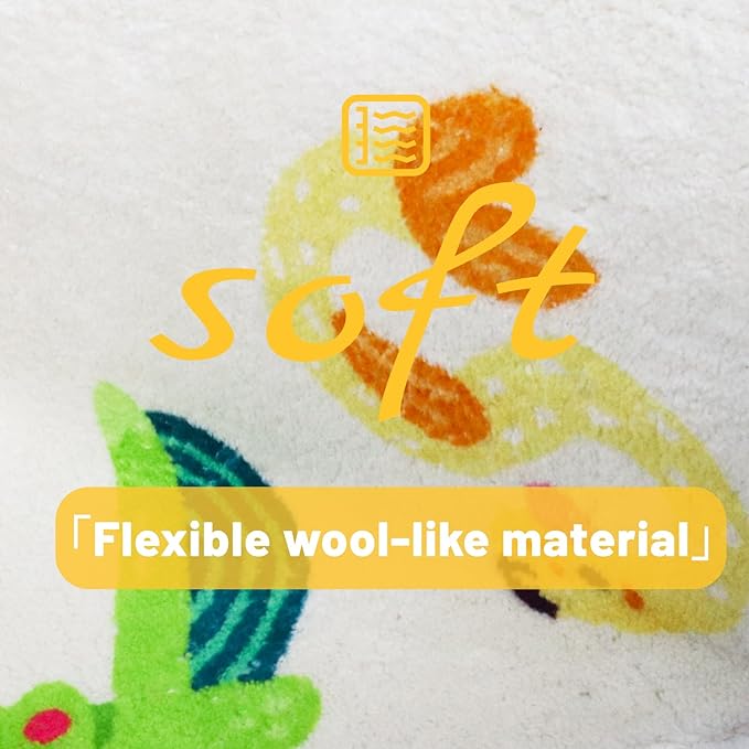 Round ABC Kids Rug,5.2 ft Animal Alphabet Playroom Rug,Washable Non-Slip Cute Nursery Rug for Kids Room,Educational Kids Play Rug Classroom Carpet for Playroom Kids Room Bedroom Decor