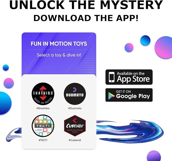 SHASHIBO Holographic Shape Shifting Box - STEM Magnetic Fidget Cube That Transforms Into Over 70 Shapes, Download Fun in Motion Toys Mobile App (Vapor)