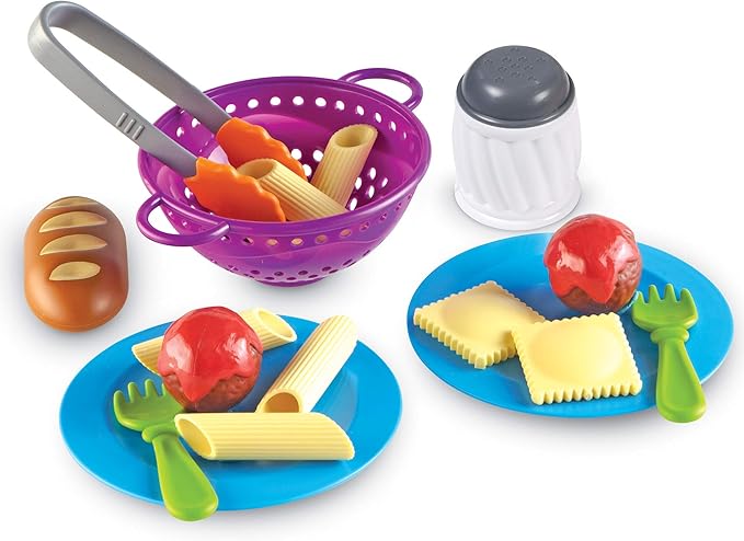 Learning Resources New Sprouts Pasta Time - 20 Pieces, Ages 2+ Pretend Play Food for Toddlers, Preschool Learning Toys, Kitchen Play Toys for Kids