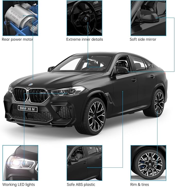 RASTAR BMW RC Car 1/14 BMW X6 M RC Toy Car BMW Remote Control Car for Kids 2.4Ghz