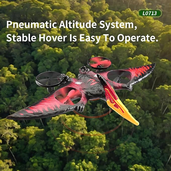 jaming Pterodactyl Dinosaur Toys Drone for Kids,Dragon Remote Control Airplane,Flying Toys Birthday Gifts for 8-12 Year Old Boys,RC Plane for Kids 8-12 （Red）