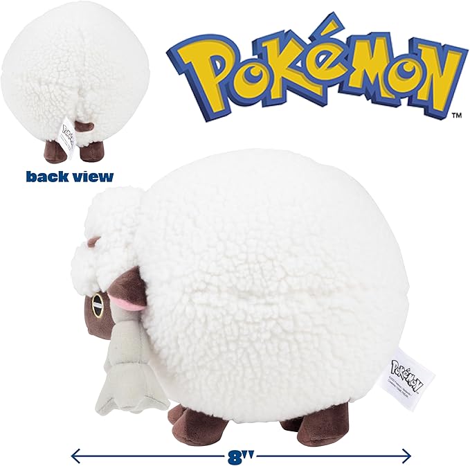 Pokémon 8" Wooloo Plush - Sword and Shield - Officially Licensed - Authentic Soft Stuffed Animal Toy Sheep Figure - Gift for Kids, Boys, Girls - 2+