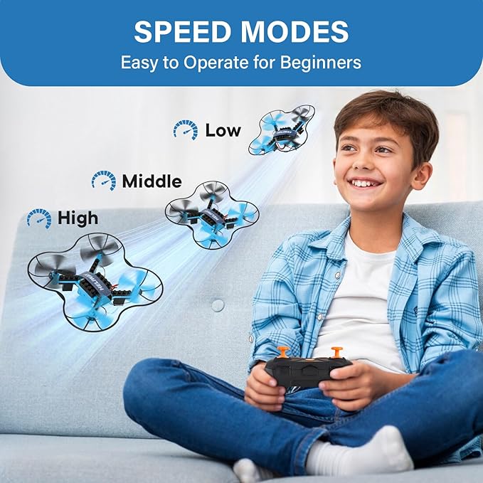 3 in 1 STEM Building Remote Controller Drone for Kids Ages 8-12, RC Mini Drone for Beginners, Science Kit - 3 Different Designs, 3D Flips, Drone Kit Toys for Teens Boys Girls