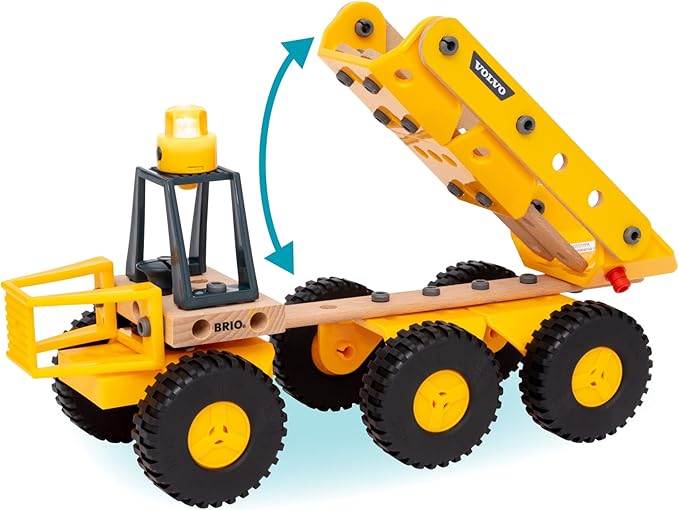 BRIO Builder - 34599 Volvo Hauler | Educational Construction Toy for Kids Age 3 Years Up